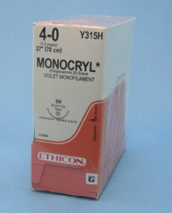 SUTURE, MONCRYL VIO MONO 4-0 27" SH (36/BX)