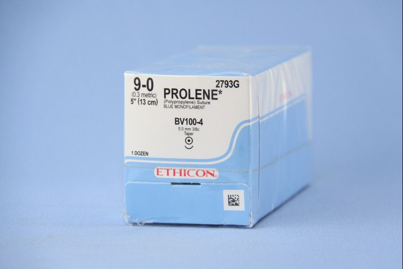 SUTURE, PROLENE BLU MONO 9-0 5" BV100-4 (12/BX)