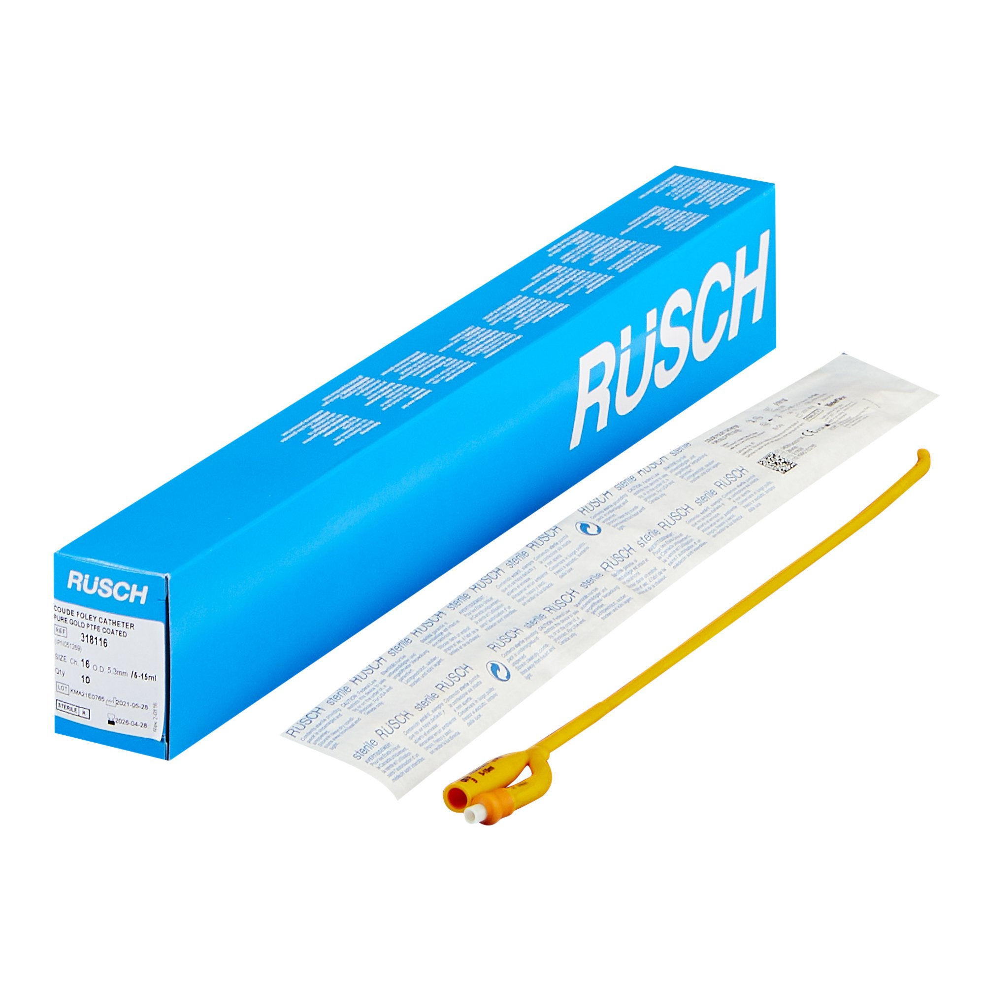 CATHETER, FOLEY 2WAY COUDE 16FR 5CC (10/BX) TELFLX