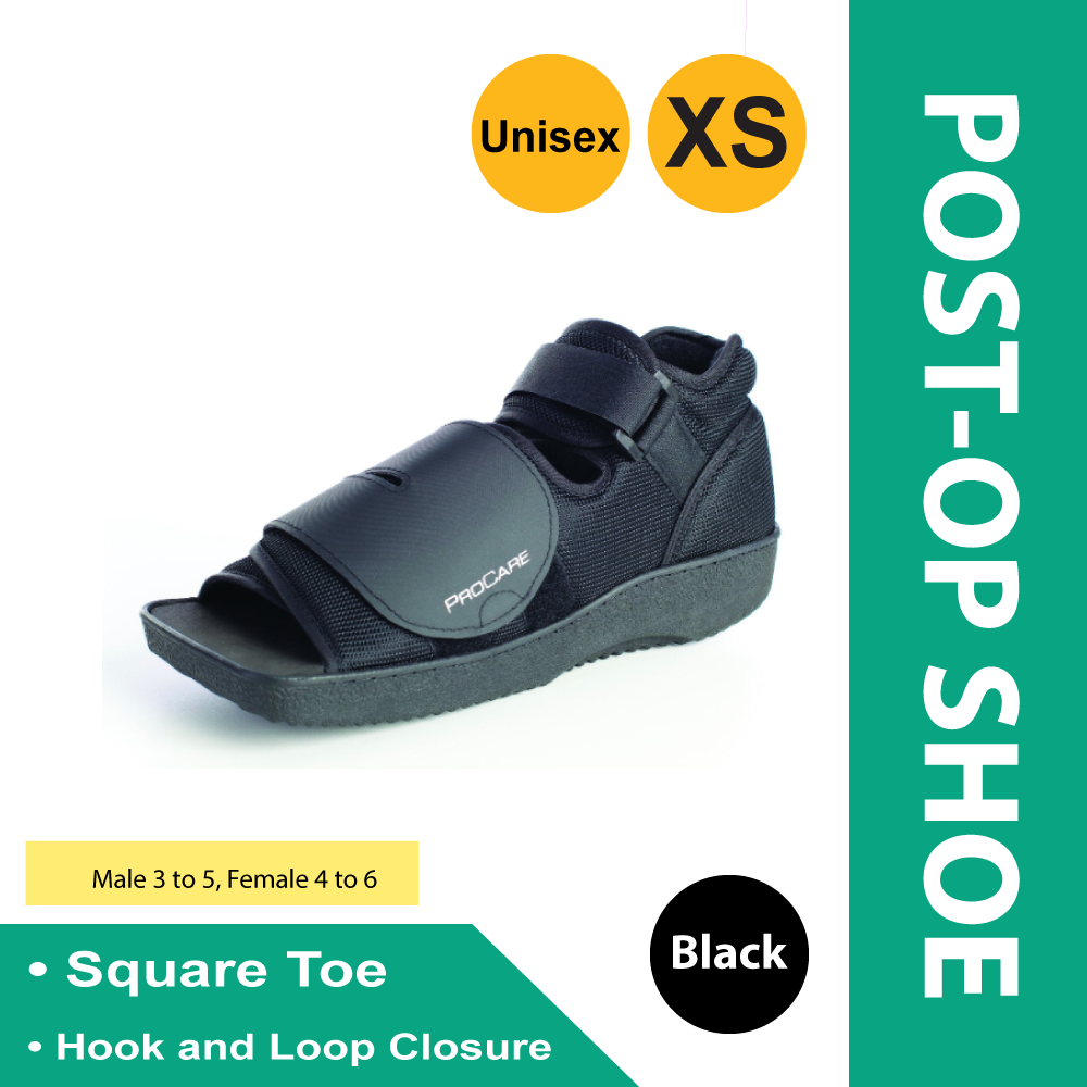 SHOE, POST-OP SQ TOE XSM