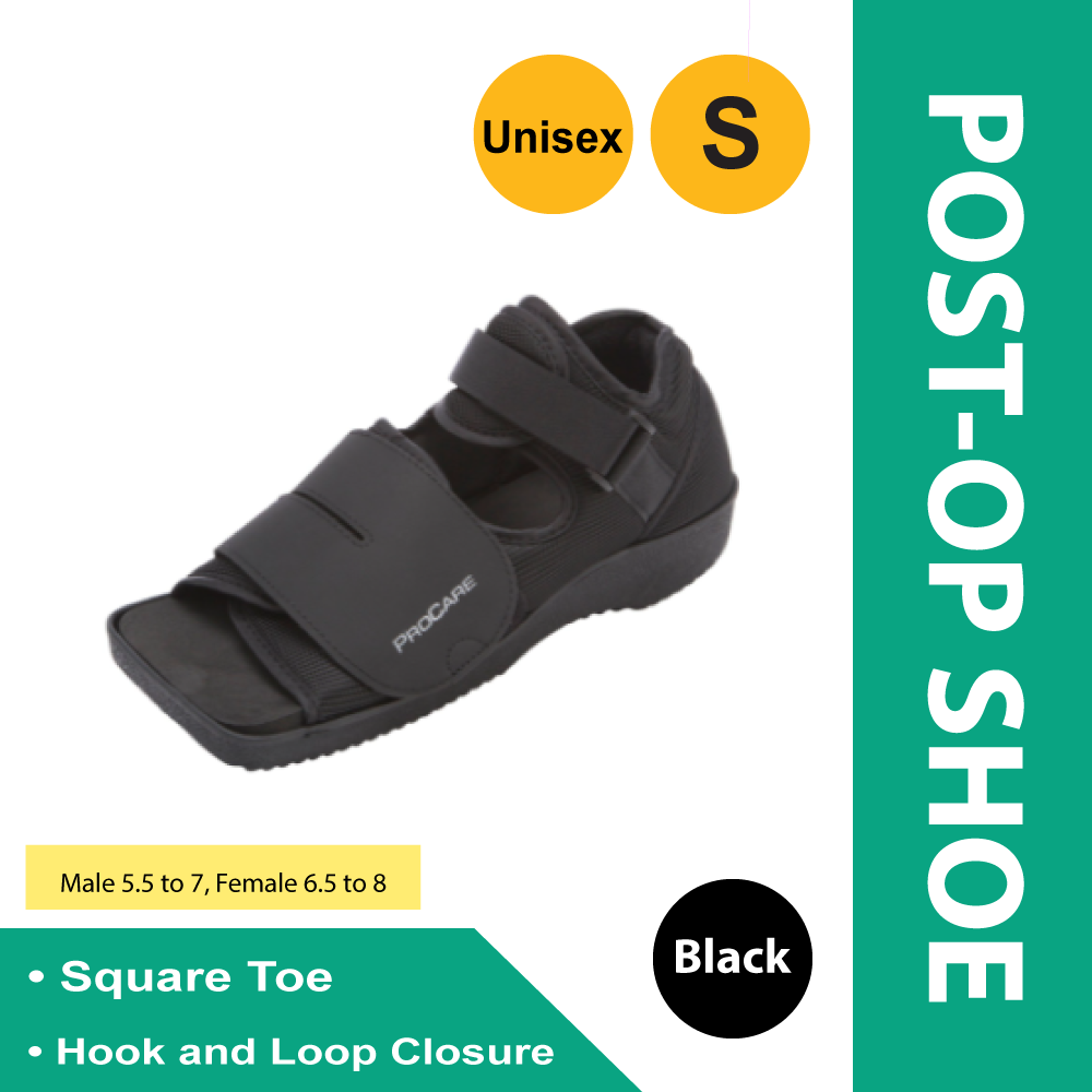 SHOE, POST-OP SQ TOE SM