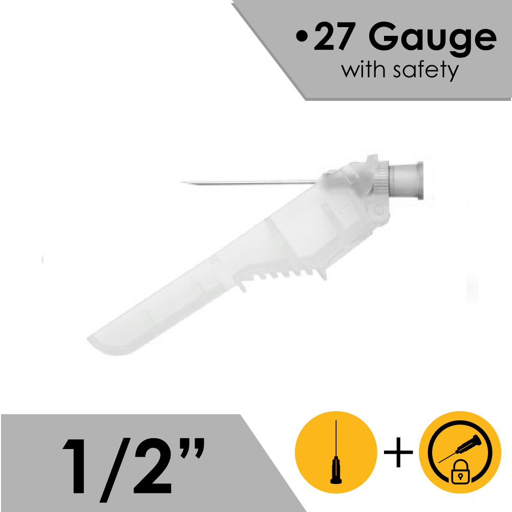 NEEDLE, SAFETY PREVENT GRY 27GX.5" (100/BX 8BX/CS)