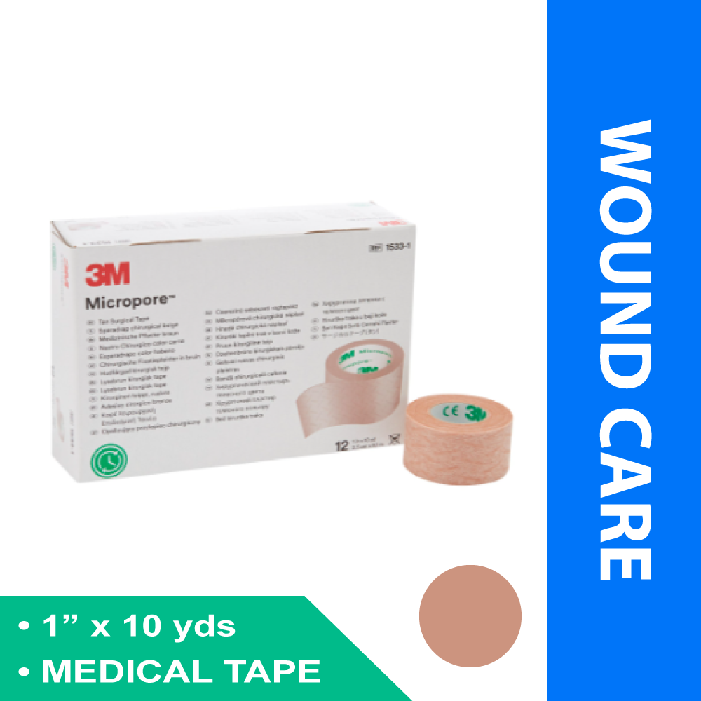 MEDICAL TAPE 3M™ MICROPORE™ TAN 1 INCH X 10 YARD PAPER NONSTERILE
