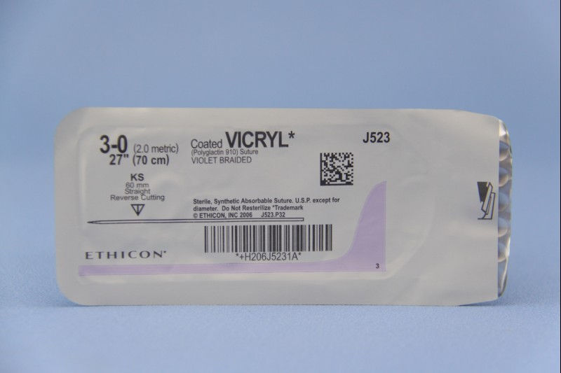 SUTURE, VICRYL VIO BR CT 3-0 27" KS (36/BX)