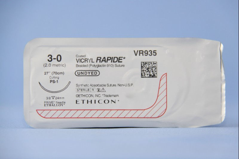 SUTURE, VICRYL RAPIDE UD 3-0 27" PS-1 (12/BX)