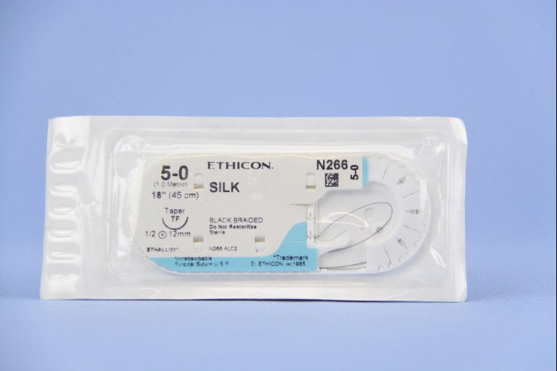SUTURE, SILK BLK BR 5-0 18" TF(36/BX)