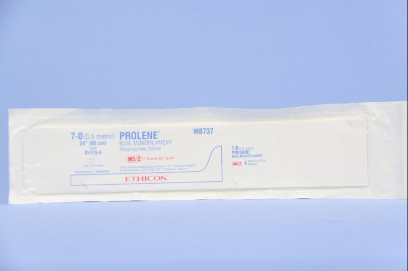 SUTURE, PROLENE BLU MONO 7-0 24" BV1756 (12/BX)