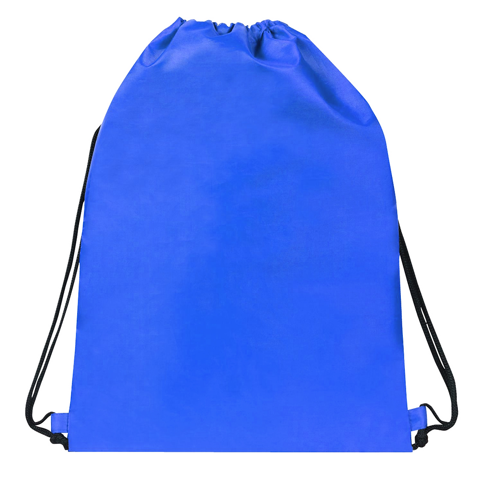 Thumbnail: 210D Polyester Basic Economy Drawstring Bag - Royal Blue