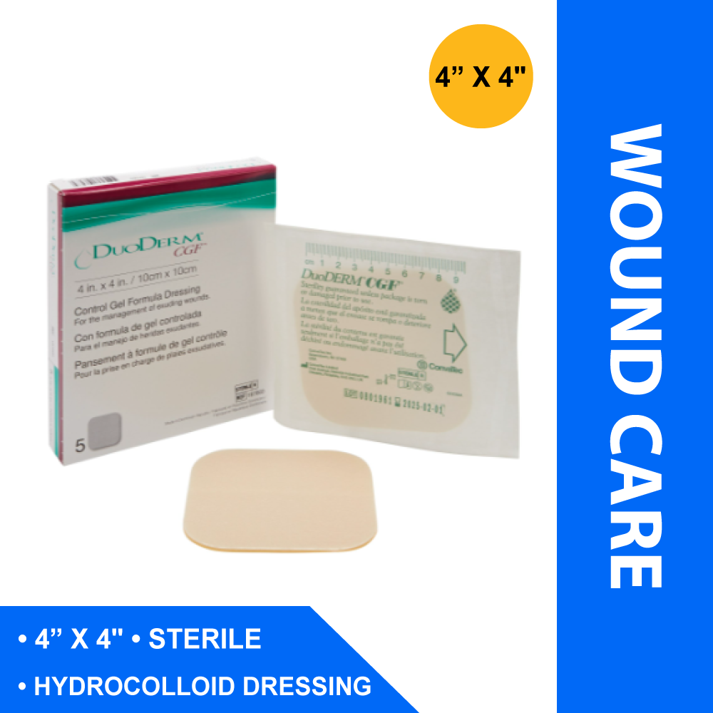 DRESSING, DUODERM CGF STR 4"X4" (5/BX 20BX/CS)