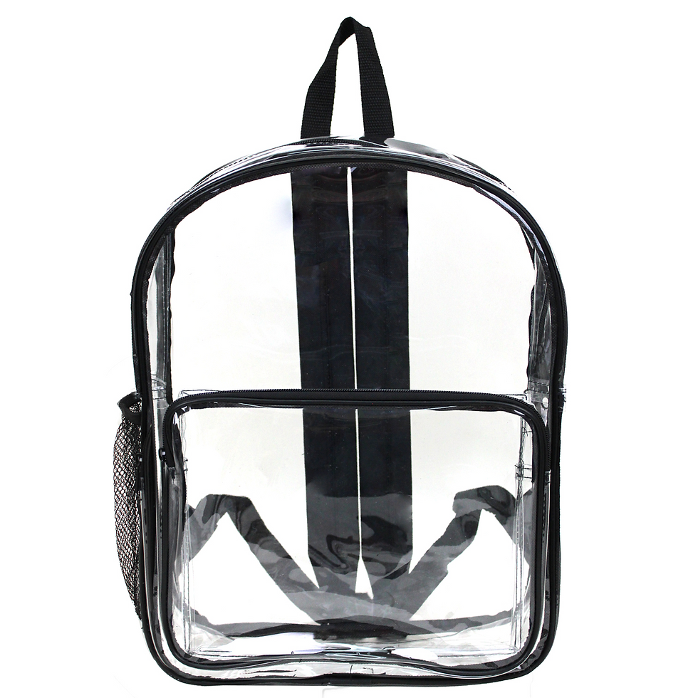 16" Heavy Duty Clear PVC Security Backpack - Front