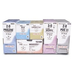 SUTURE, PROLENE BLU MONO 4-0 18" PS-5 (12/BX)