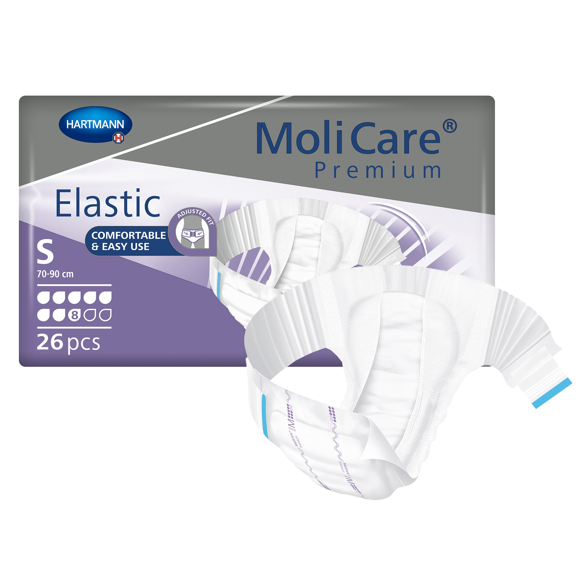 BRIEF, MOLICARE PREMIUM ELAS DISP 8D SM (26/BG 3BG/CS)