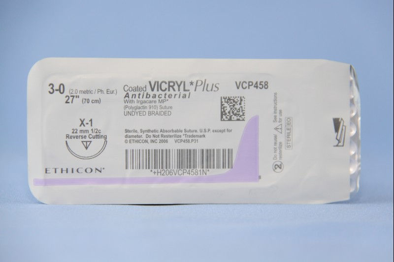 SUTURE, VICRL+ ANTIBAC UD BR 3-0 27" X-1 (36/BX)
