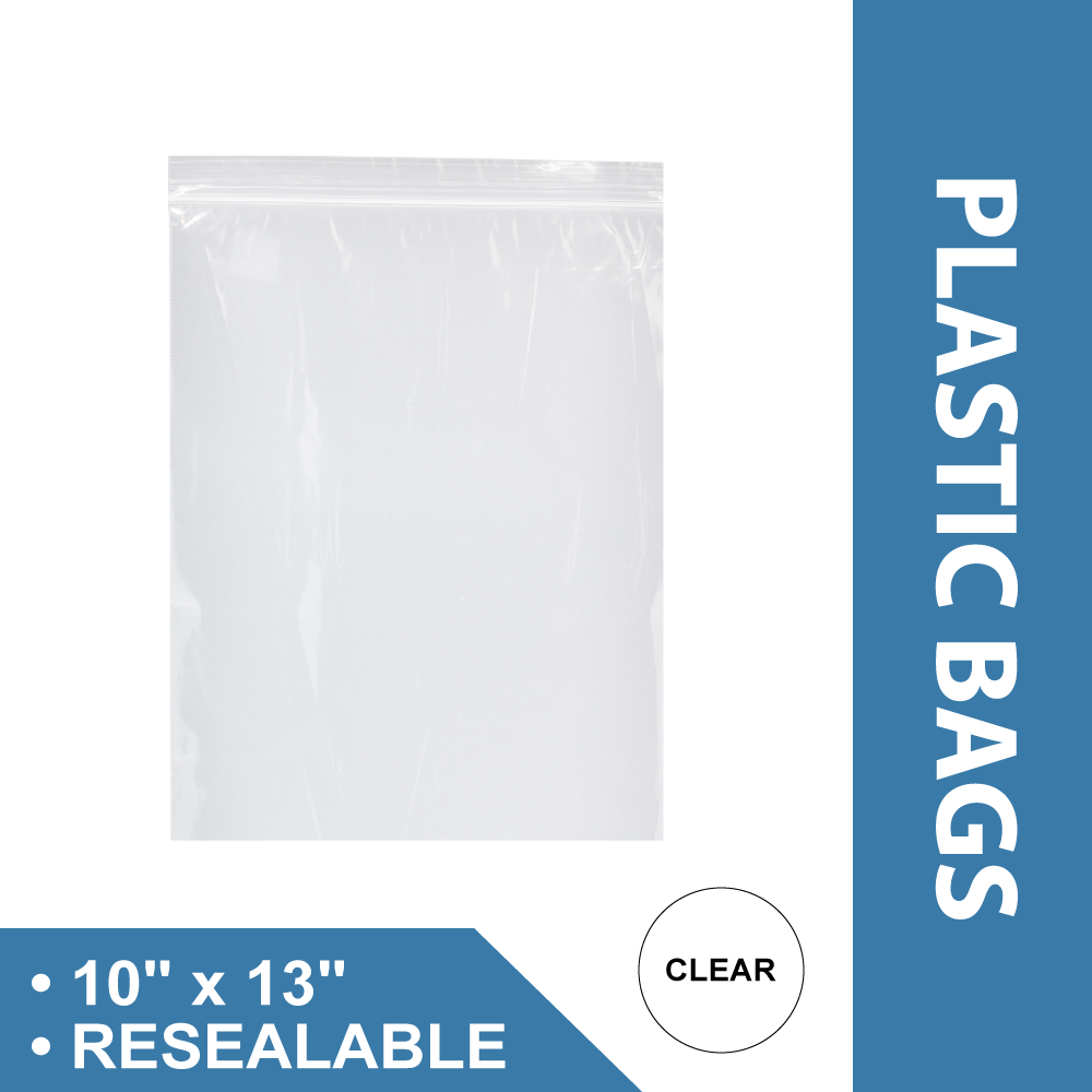 ZIP BAG, CLEAR 10X13"