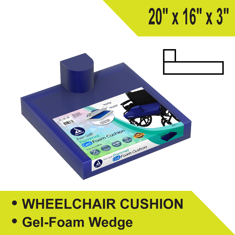 EVER-SOFT POMMEL GEL-FOAM CUSHION, 20" X 16" X 3", 1PC/BX