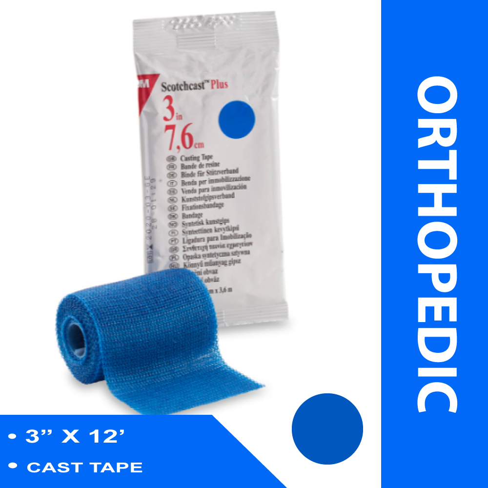 CAST TAPE 3M™ SCOTCHCAST™ PLUS 3 INCH X 12 FOOT FIBERGLASS / RESIN BLUE