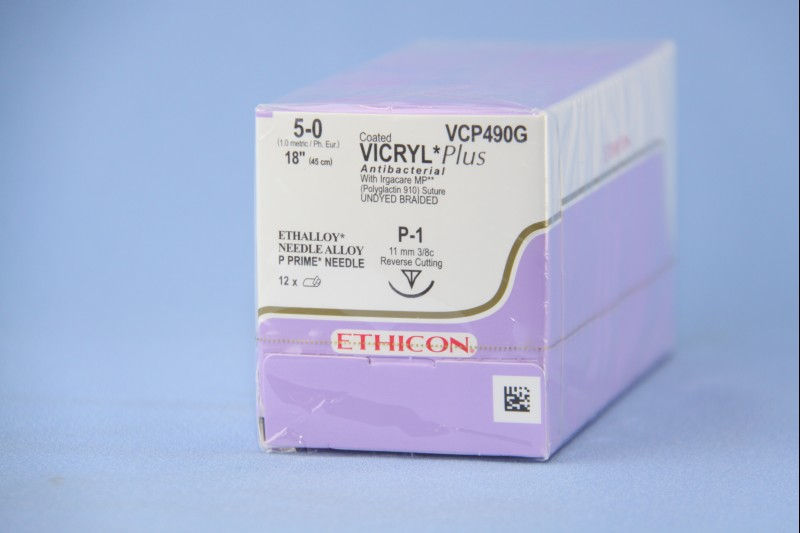 SUTURE, VICRL+ ANTIBAC UD BR 5-0 18" P-1 (12/BX)