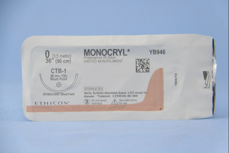 SUTURE, MONCRYL UD 0 36" CTB-1(36/BX)