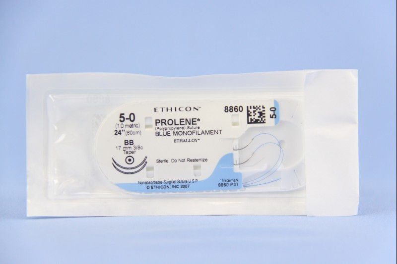 SUTURE, PROLENE BLU MONO 5-0 24" BB (36/BX)