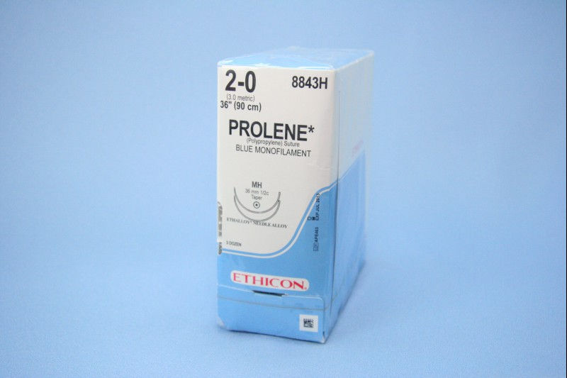 SUTURE, PROLENE BLU MONO 2-0 36" MH (36/BX)