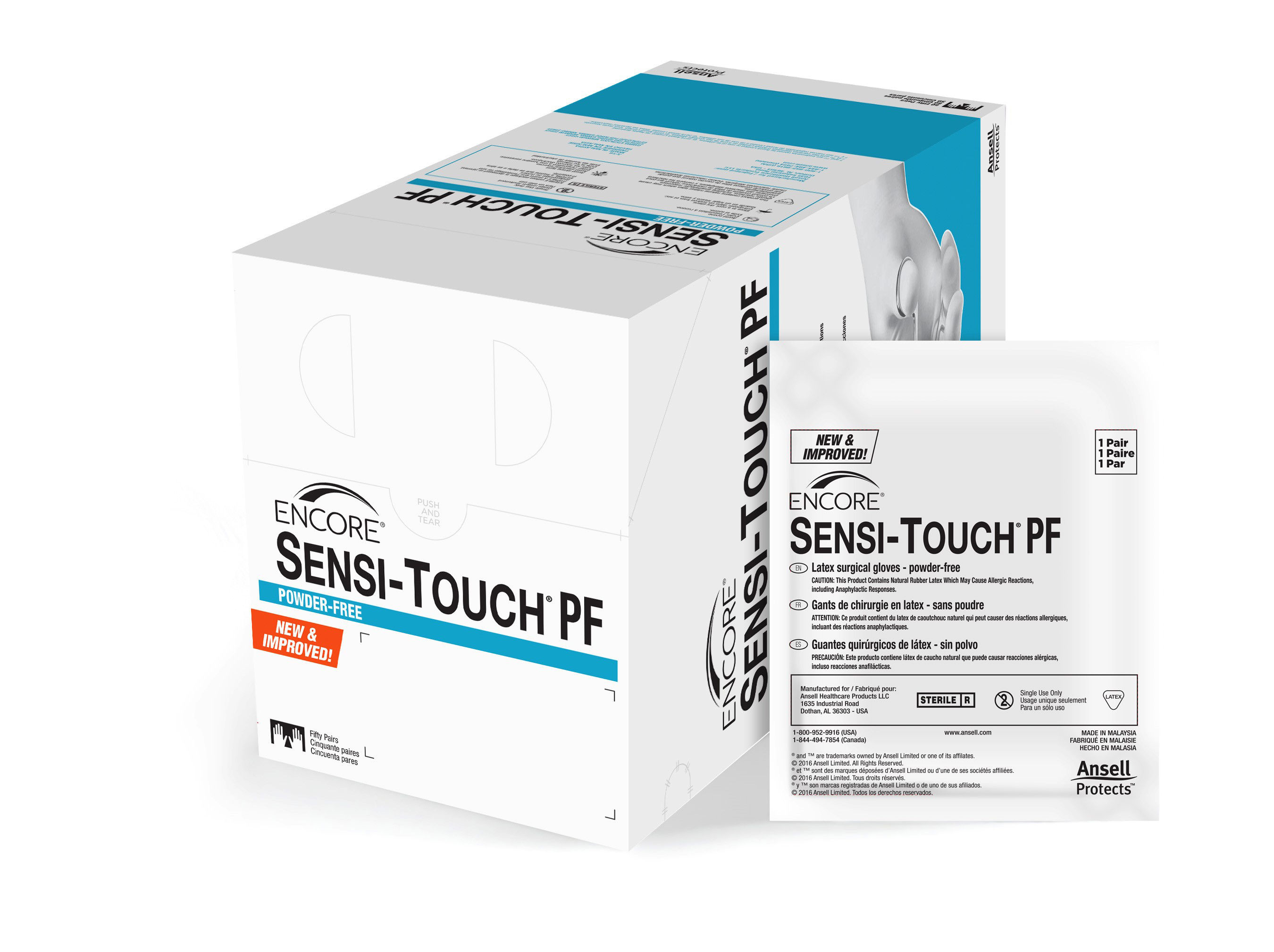 GLOVE, SURG LTX 9.0 STR2 SMTH (50PR/BX 4BX/CS)