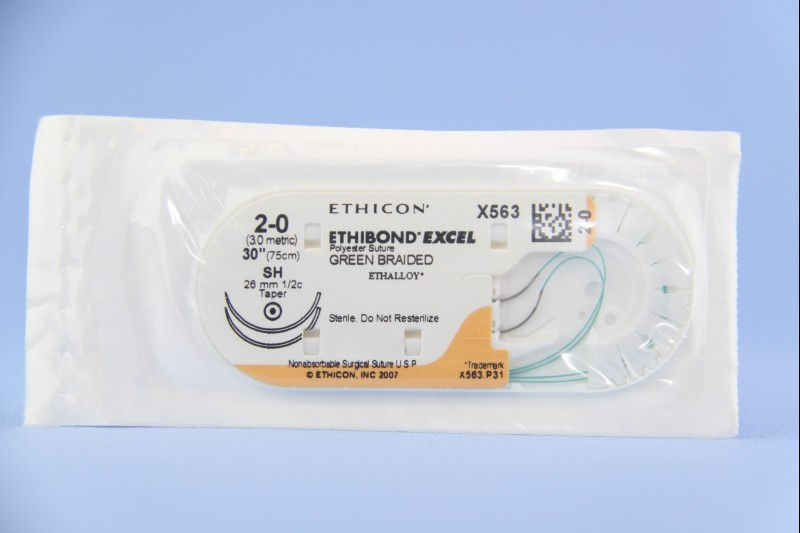 SUTURE, ETHBND X GRN BR 2-0 3 0" SH B563H (36/BX)