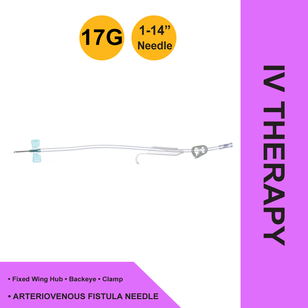 NEEDLE, FISTULA AV ANTI-STICK 17GX1 1/4" (250/CS)