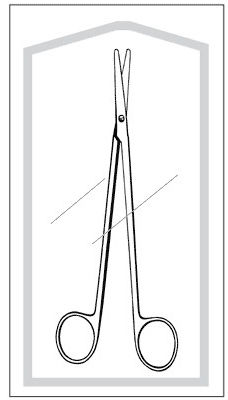 SCISSOR, METZ-LAHEY STRT 5 3/4" (25/CS)