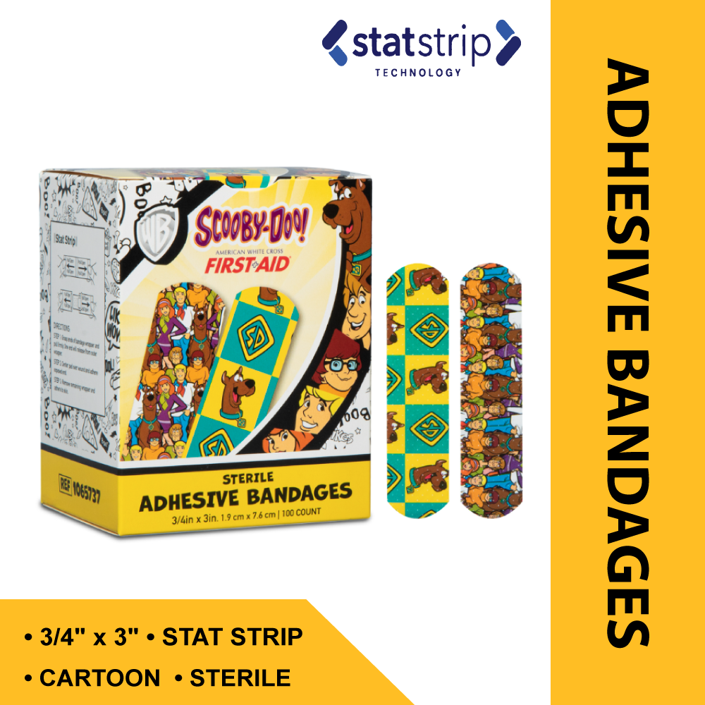 SCOOBY DOO BDG 3/4"X3", STAT