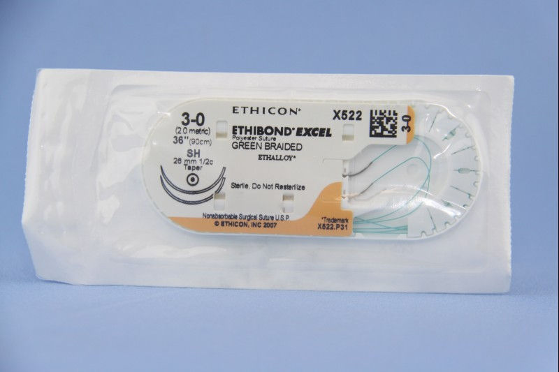 SUTURE, ETHBND X GRN BR 3-0 3 6" SH B522H (36/BX)