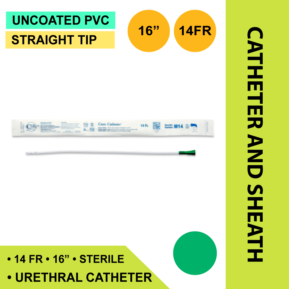 CATHETER, URETHRAL STR LF STRTML 16" 14FR (30/BX) CUREMD