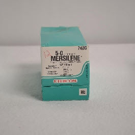 SUTURE, MERSLEN LTGRN 5-0 18" RD-1 (12/BX)