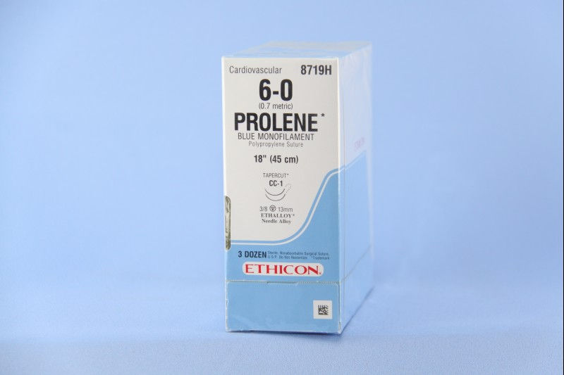 SUTURE, PROLENE BLU MONO 6-0 18" CC-1 (36/BX)