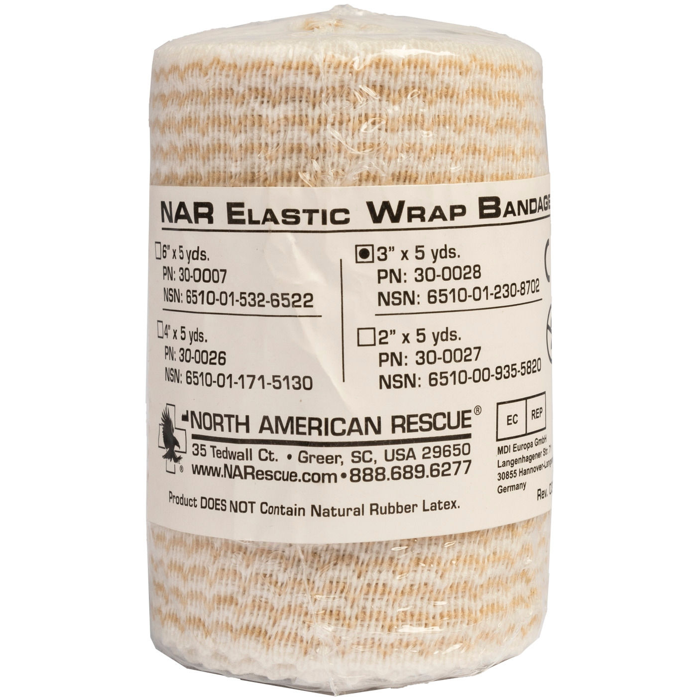 BANDAGE, ELASTIC WRAP 3"X5YDS