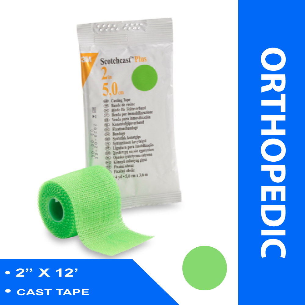 CAST TAPE 3M™ SCOTCHCAST™ PLUS 2 INCH X 12 FOOT FIBERGLASS / RESIN BRIGHT GREEN