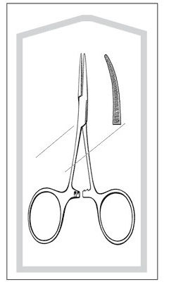 FORCEP, HARTMANN MOSQUITO CURVED SERR 3 1/2" (25/CS)