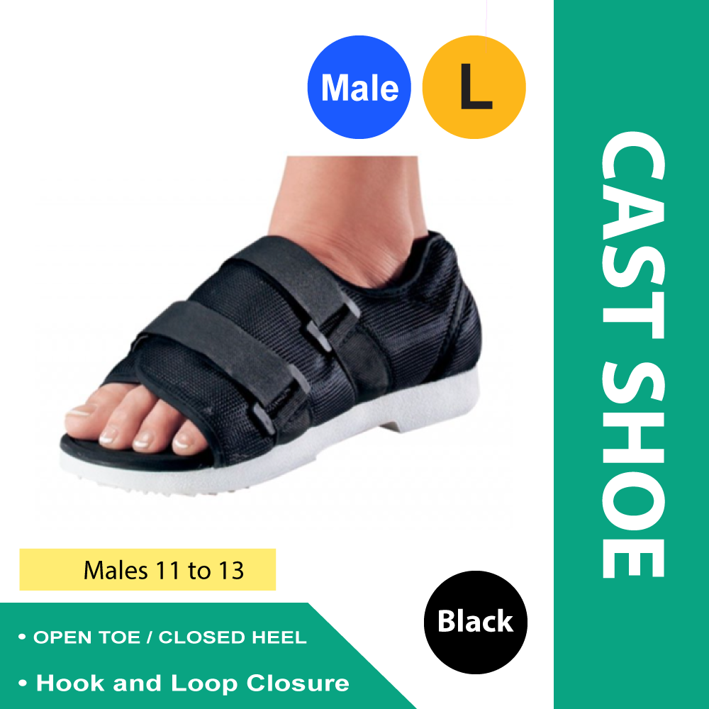 SHOE, MED SURG MENS LG BLK