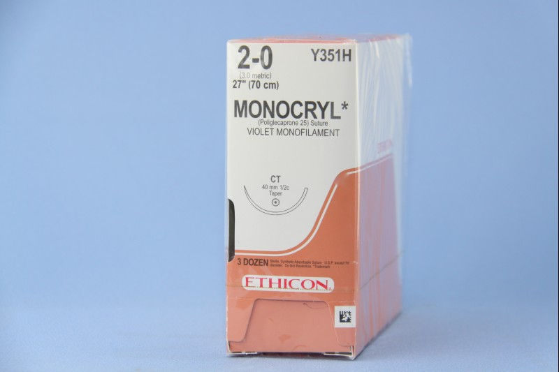 SUTURE, MONCRYL VIO MONO 2-0 27" CT (36/BX)