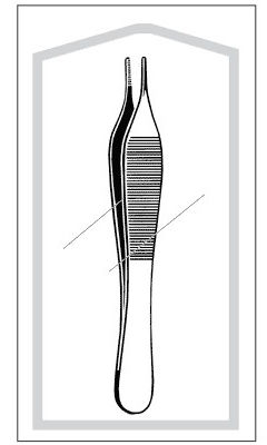 FORCEP, ADSON DELICATE SERR STRT S/STL STR 4 3/4" (50/CS)