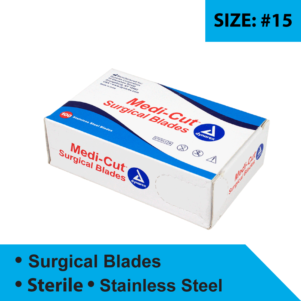 MEDICUT BLADES, #15, 100/BX