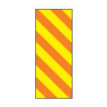 TAPE, ID SH YLW/ORG DIAGONAL STRP 1/4" KEYSUR