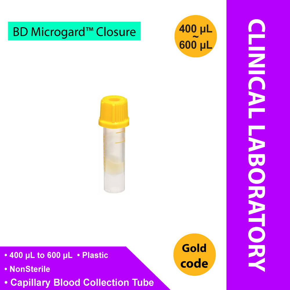 TUBE, CAPILLARY CLOT/SEP GLD 400/600UL PLAS MICROT (50/BX)