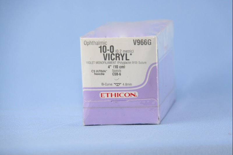 SUTURE, VICRYL VIO MONO 10-0 4" CS-B-6 (12/BX)