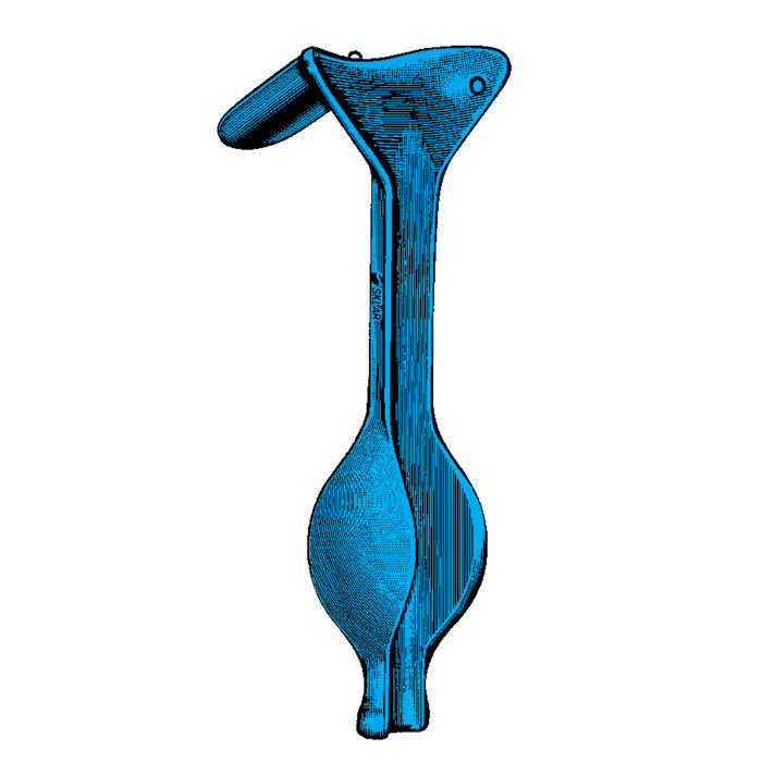 SPECULUM, SKLAR BLUE WEIGHTED VAG W/LOOP MED 4"X1