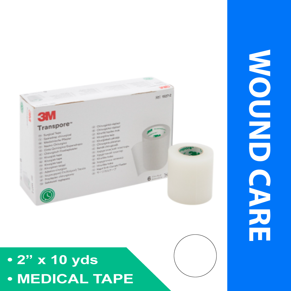 MEDICAL TAPE 3M™ TRANSPORE™ TRANSPARENT 2 INCH X 10 YARD PLASTIC NONSTERILE
