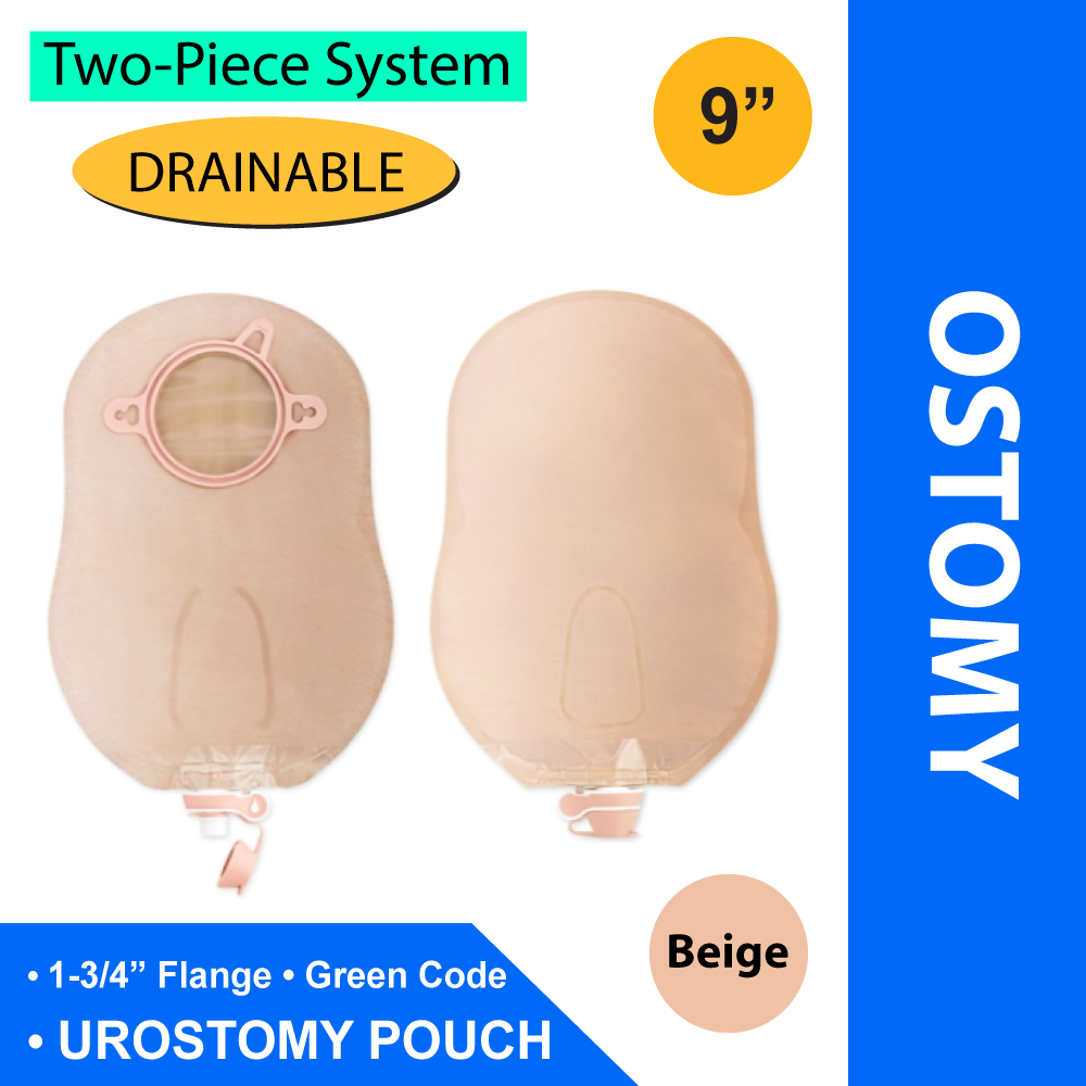 POUCH, URO OST NEW IMAGE 2PC 13/4" FLANGE BGE (10/BX)