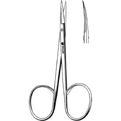 SCISSOR, RIBBON IRIS CRVD 4"