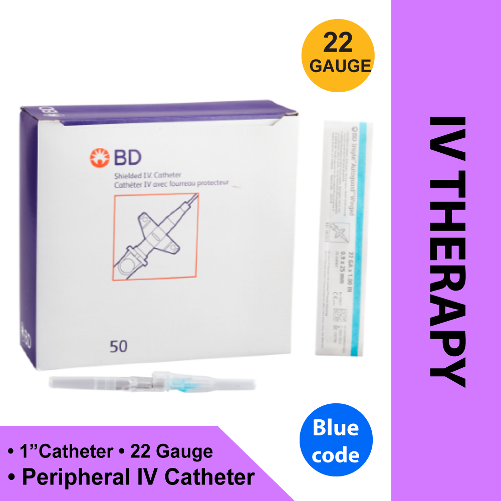 CATHETER, INSYTE WNGD 22GX1" (50/BX)