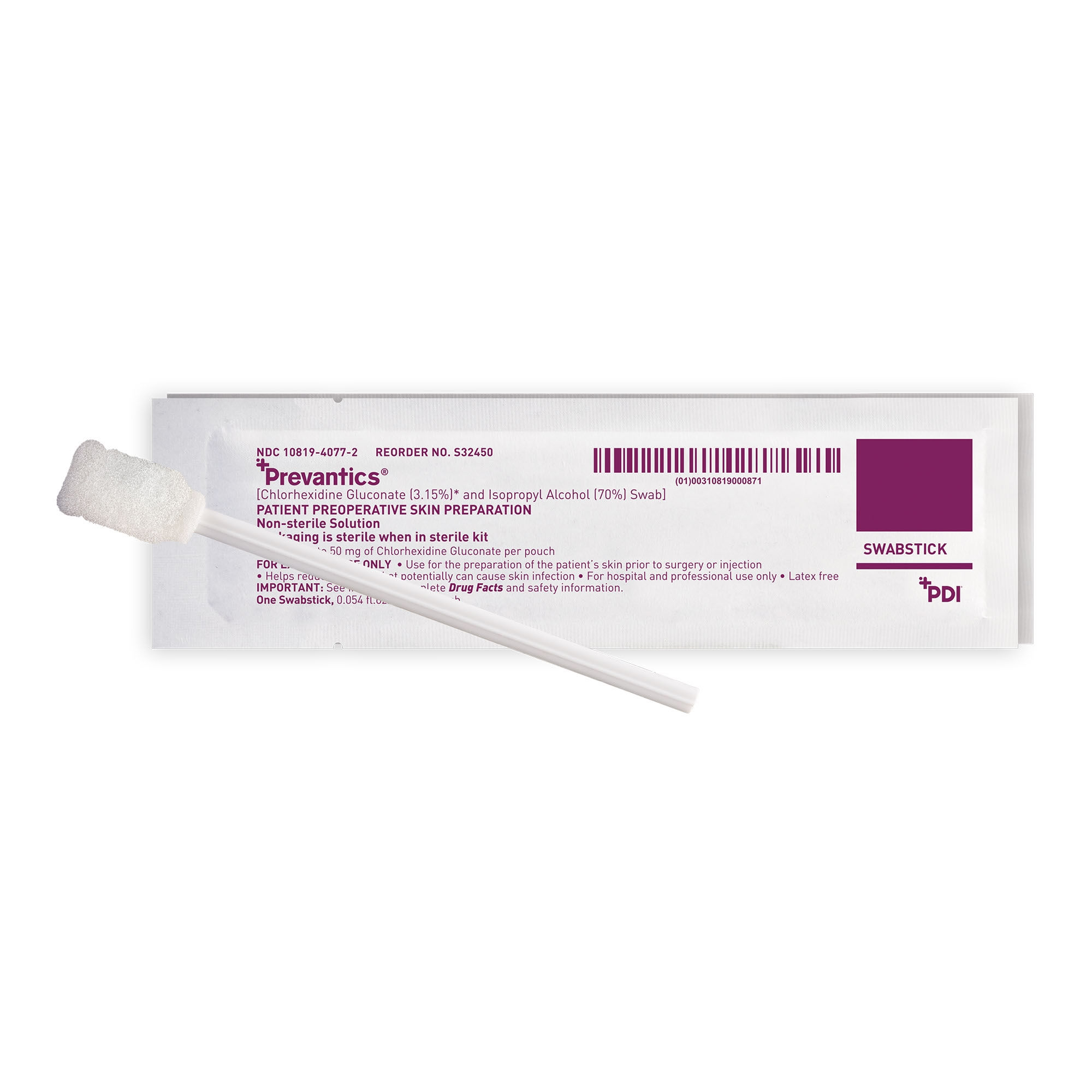 SWABSTICK, CHLORASCRUB BULK (500/CS)