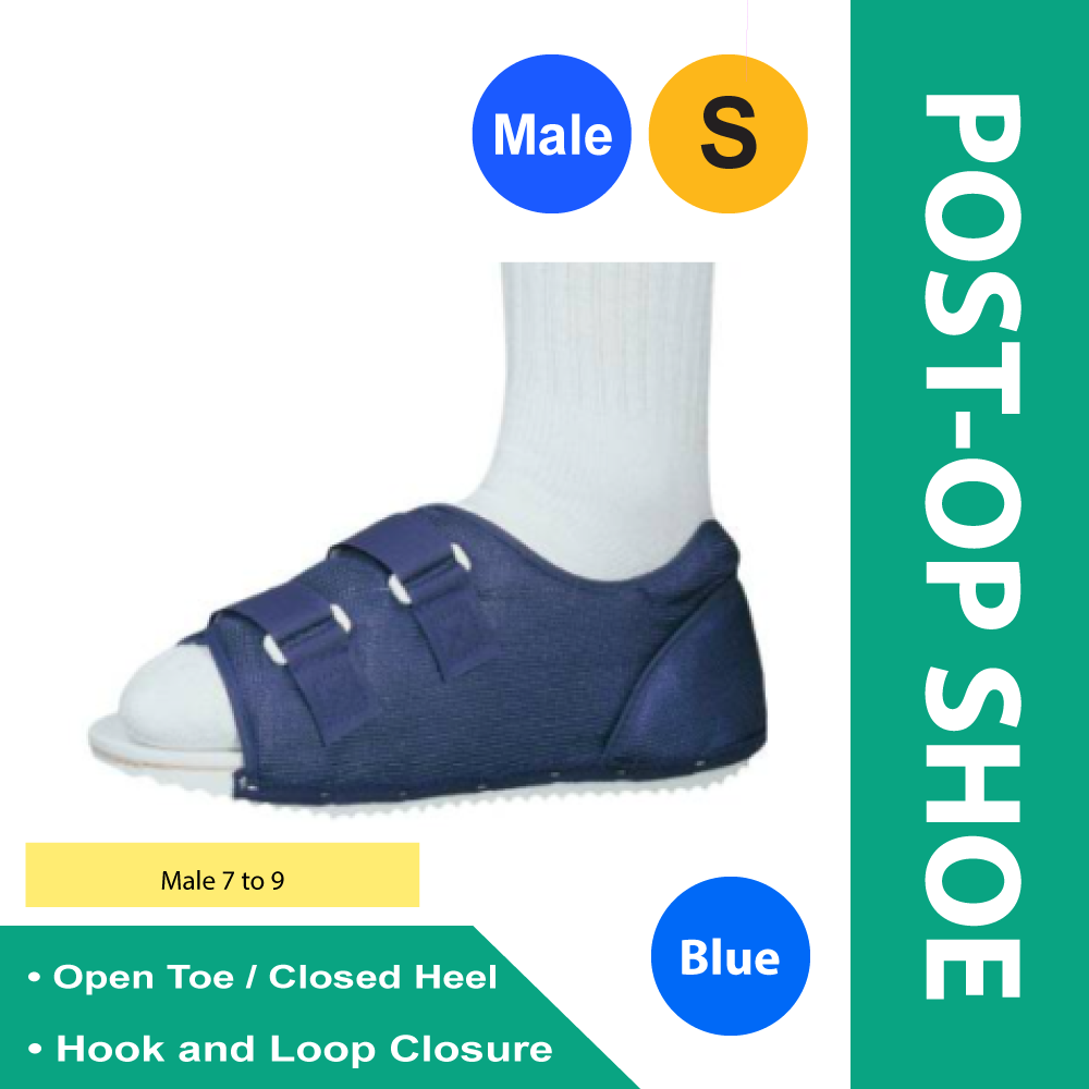 SHOE, POST-OP VELCRO OPEN-TOE MALE SM